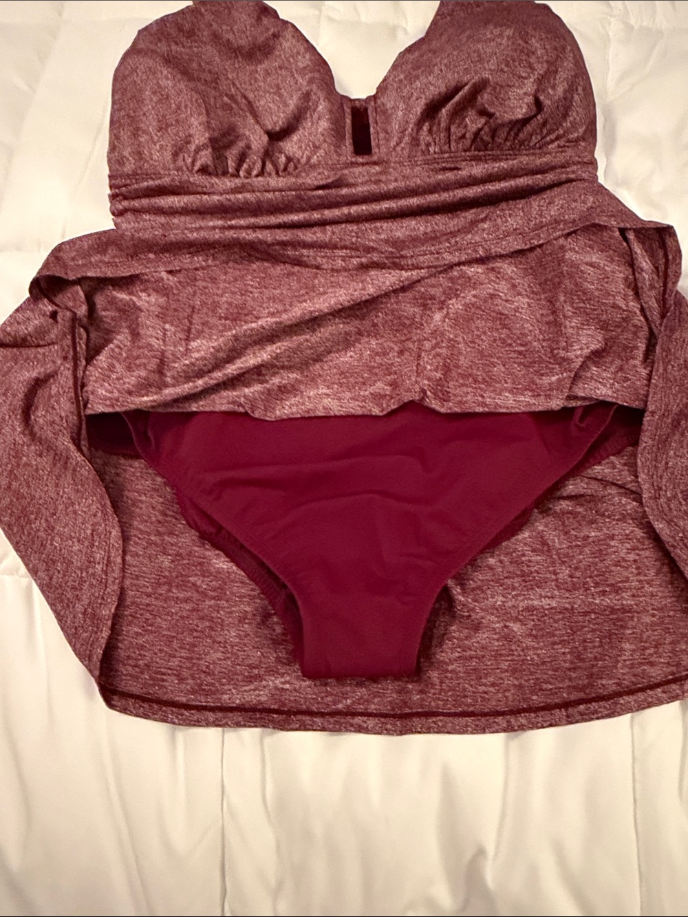 Lands End Heathered Plum Swim Dress 
Size 18W NWT - Picture 4 of 5